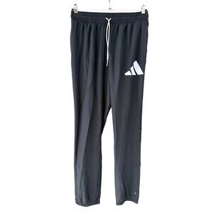 Adidas Men's Aeroready Basketball Pants Snap Black White Size Large L New
